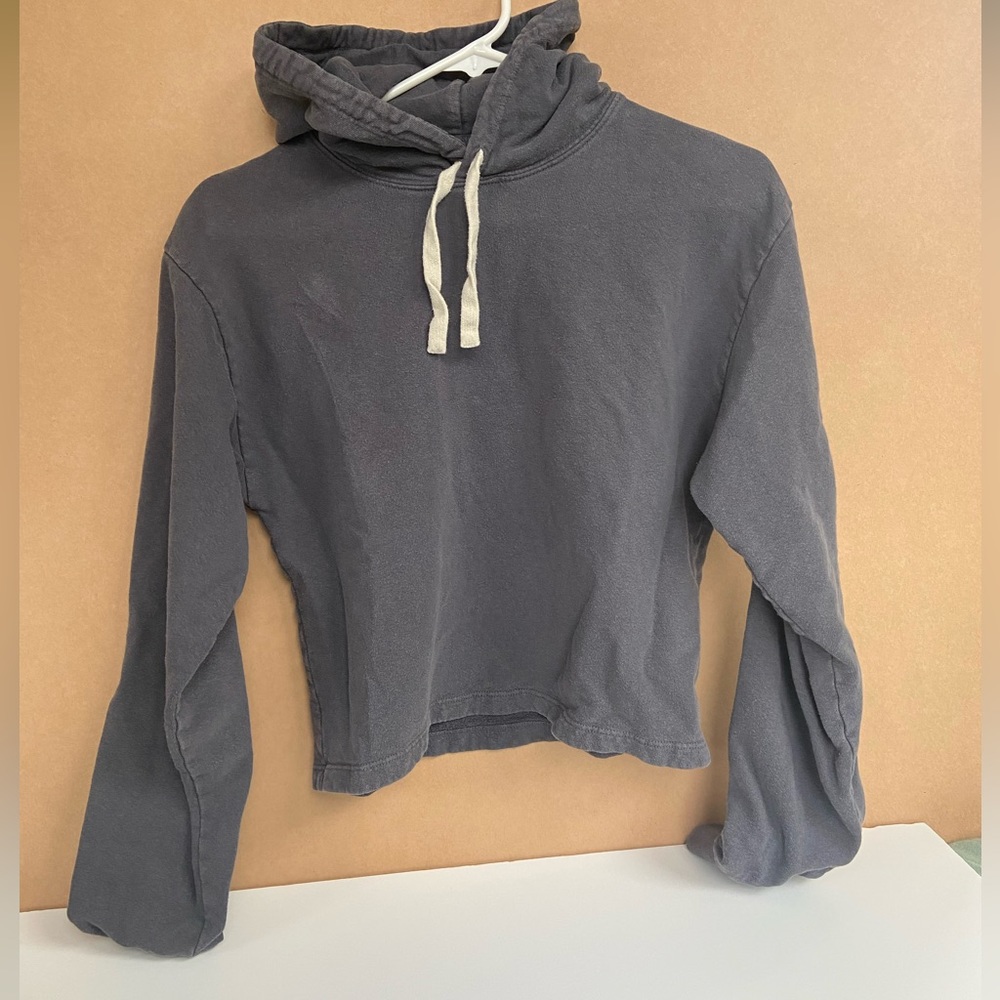 Grey Jungmaven Cropped Sweatshirt